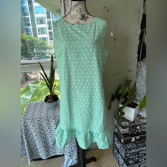 Brand new cute mint polka dot dress Size XL, (0236) - Picture 4 of 8